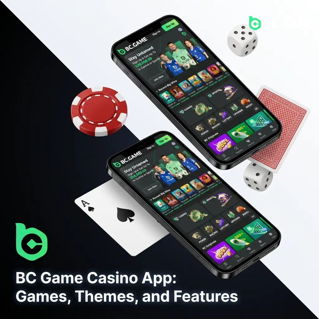 BC Game casino app showcasing 8000+ titles including slots, live casino, crash games from top providers like Evolution and Pragmatic Play