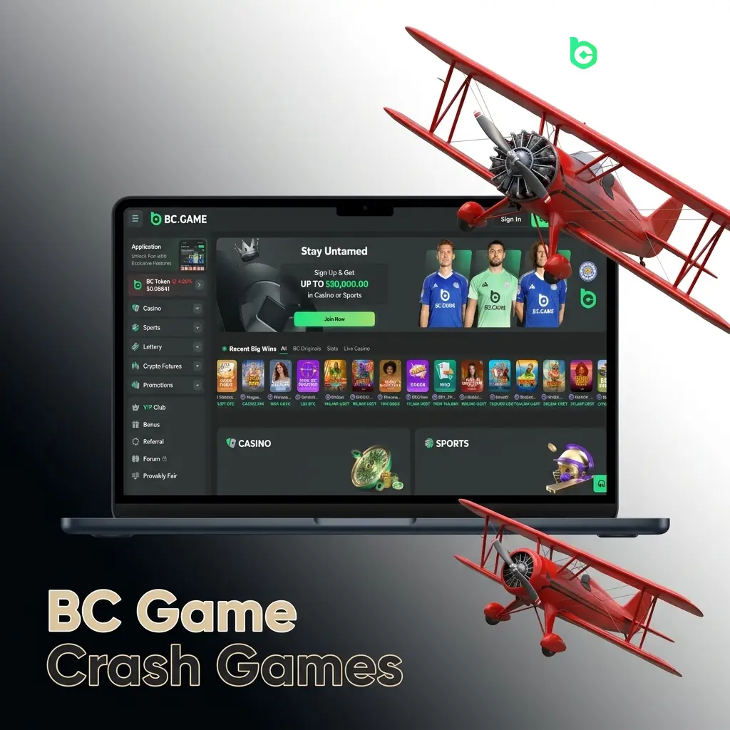 BC Game crash games including Aviator, BC Originals Crash, and Plinko for India players with RTP and bet details