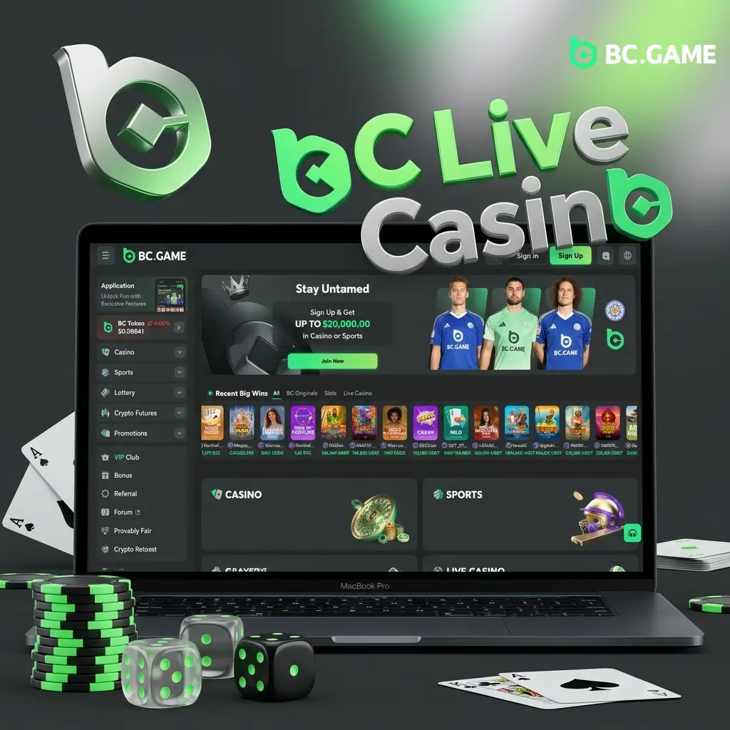 BC Game live casino with Evolution Gaming, Ezugi, and Pragmatic Play Live dealer tables including Teen Patti and Andar Bahar