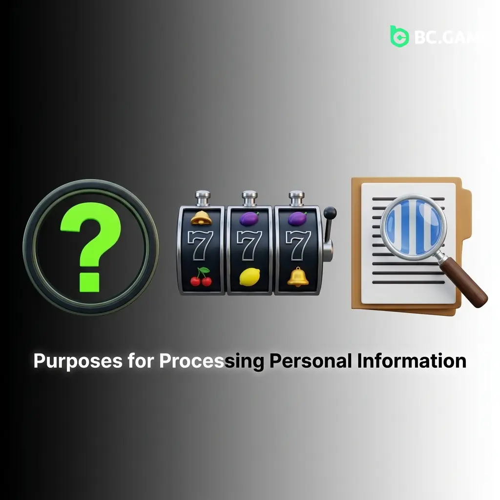BC Game data processing purposes including KYC, fraud prevention, compliance, and account management for user safety