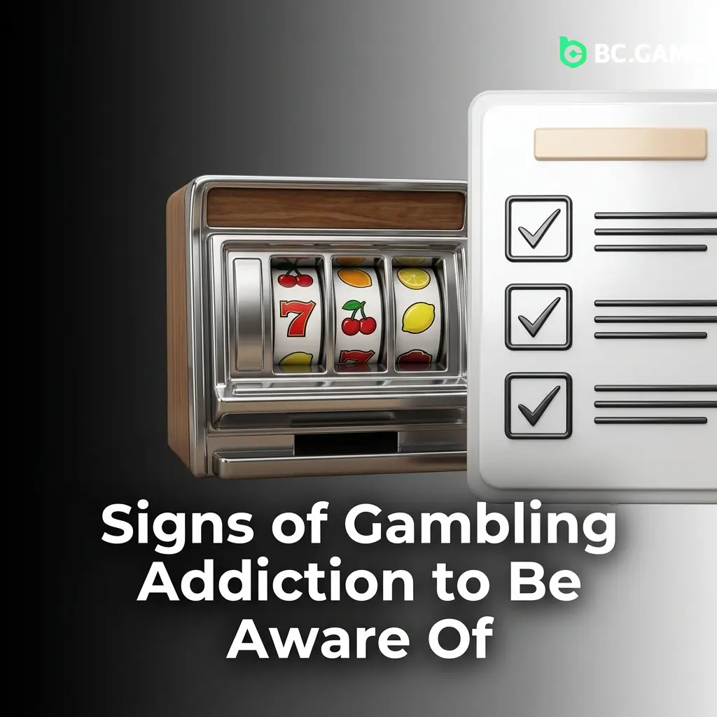 Warning signs of gambling addiction including chasing losses, loss of control, neglecting responsibilities, and emotional dependence