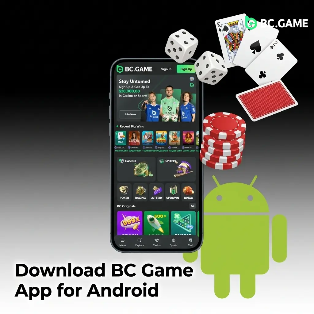 BC Game APK download for Android smartphones and tablets in India, compatible with mid-range devices from Samsung, Redmi, Xiaomi