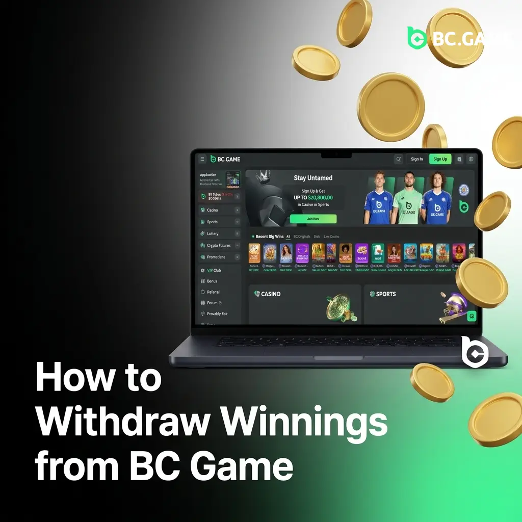 BC Game withdrawal process showing cashier options for UPI, crypto, and fiat methods with step-by-step form completion