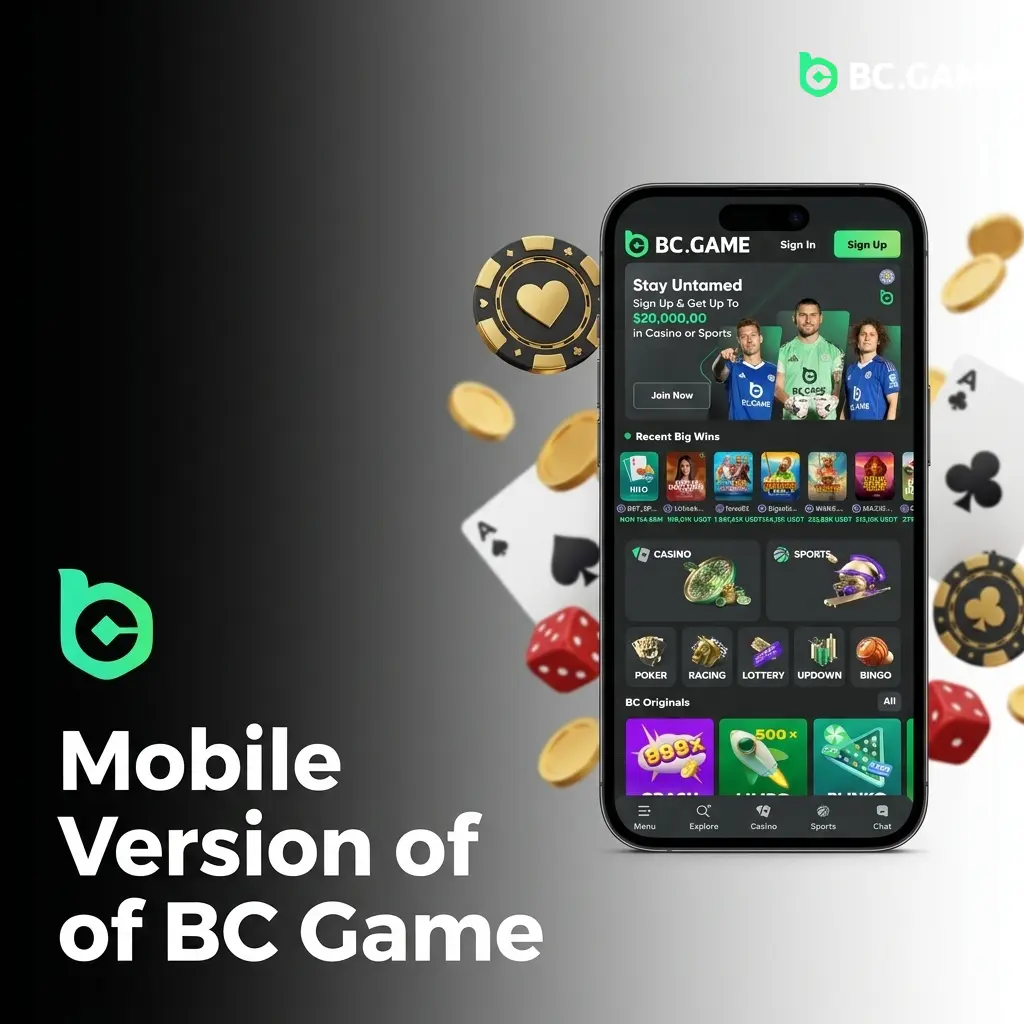 BC Game mobile browser version vs app comparison for India players showing features, storage, and compatibility